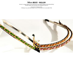 韩国时尚甜心 Mbox进口PU皮发箍，简约网饰点亮你的甜美造型